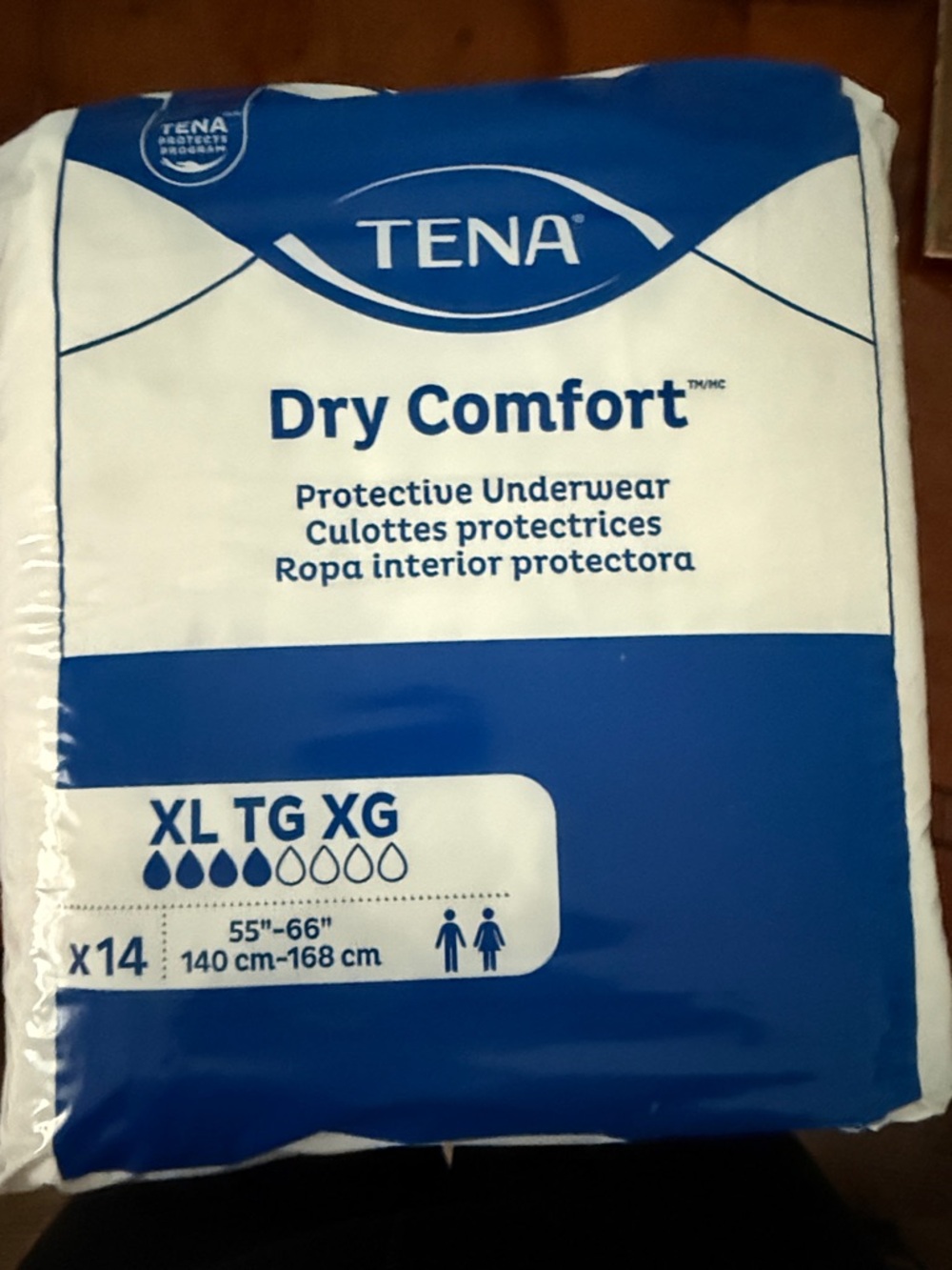 Dry Comfort Protective Underwear - White & Blue